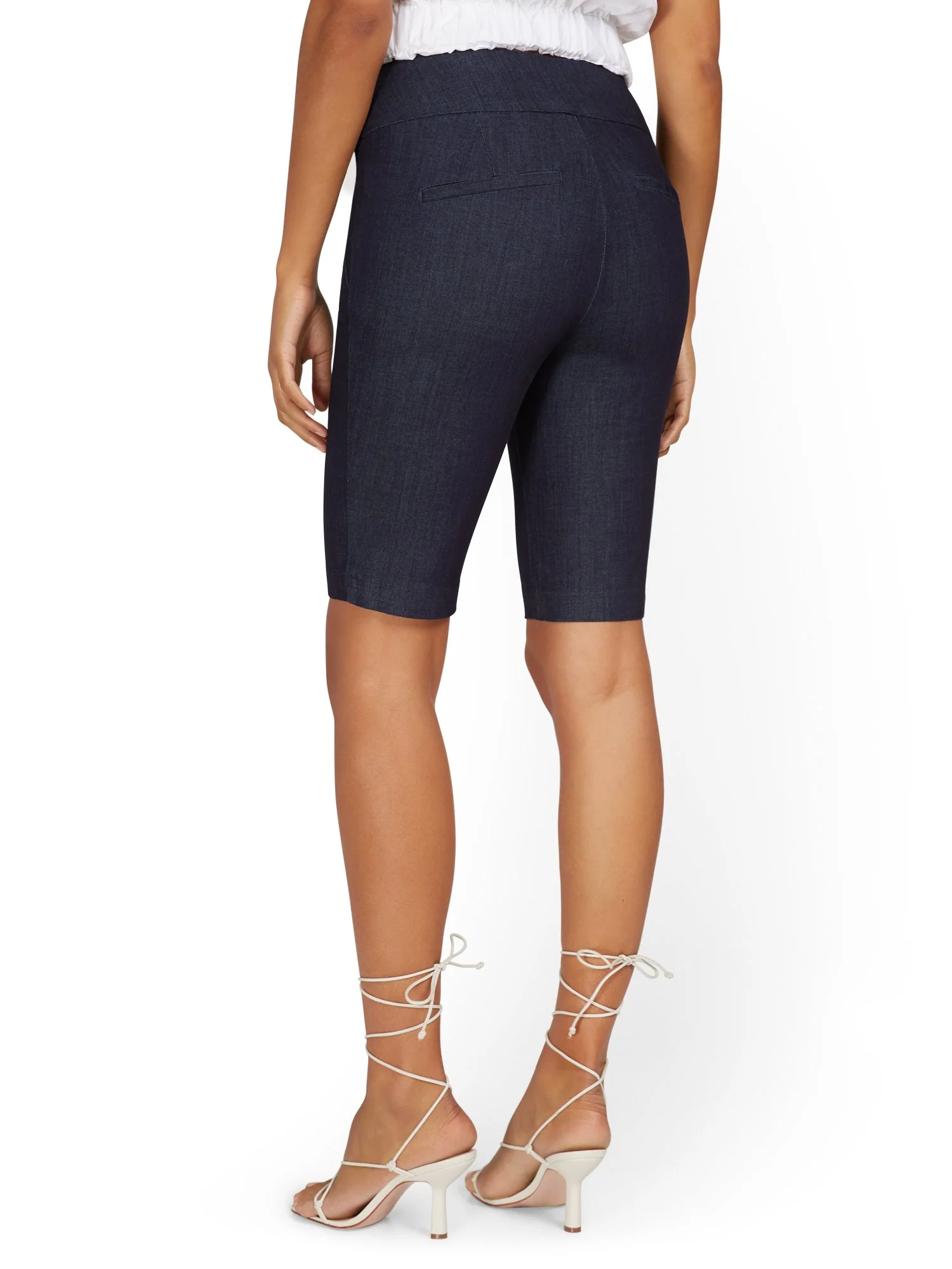 Whitney High-Waisted Pull-On 11-Inch Short - Denim Wash - Image 3