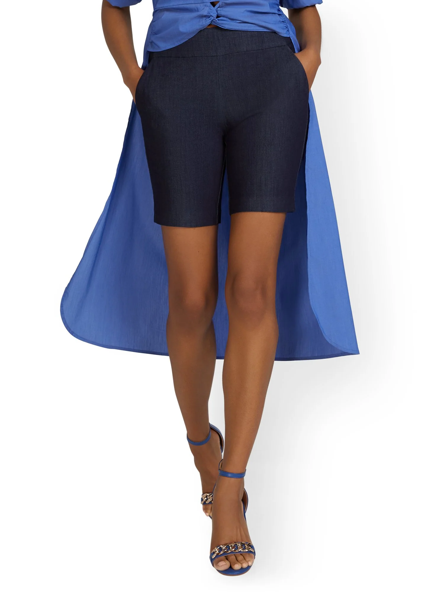 Whitney High-Waisted Pull-On 8-Inch Short