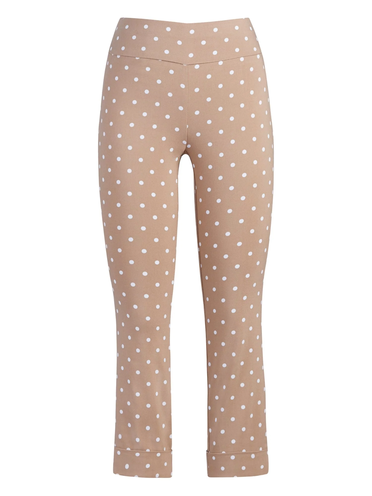 Whitney High-Waisted Pull-On Capri Pant - Dot Print - Image 5