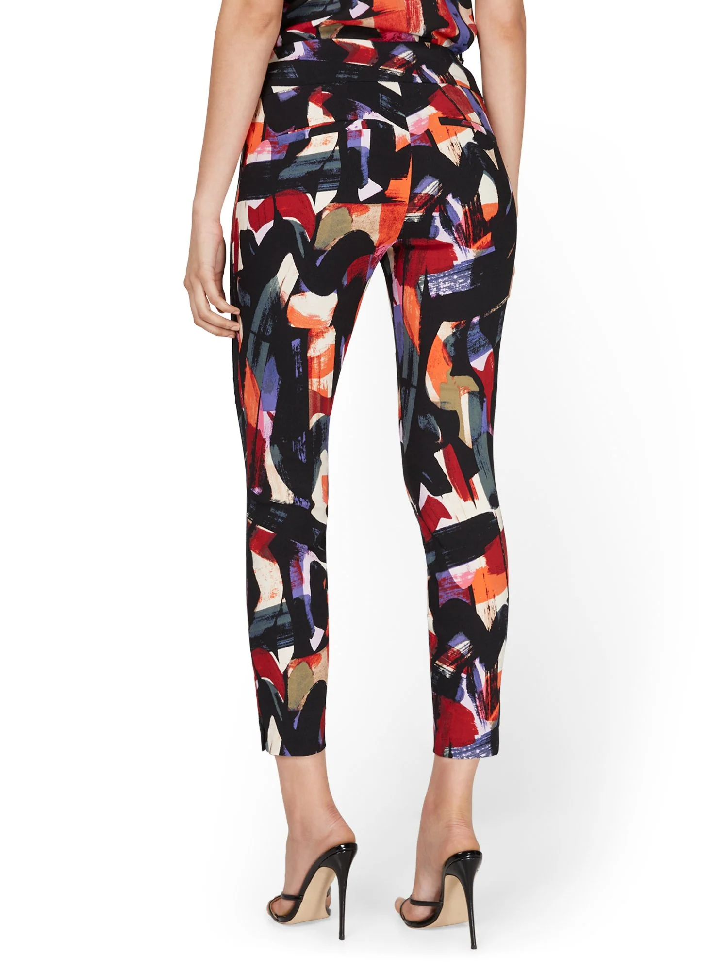 Whitney High-Waisted Pull-On Slim-Leg Ankle Pant - Abstract - Image 3