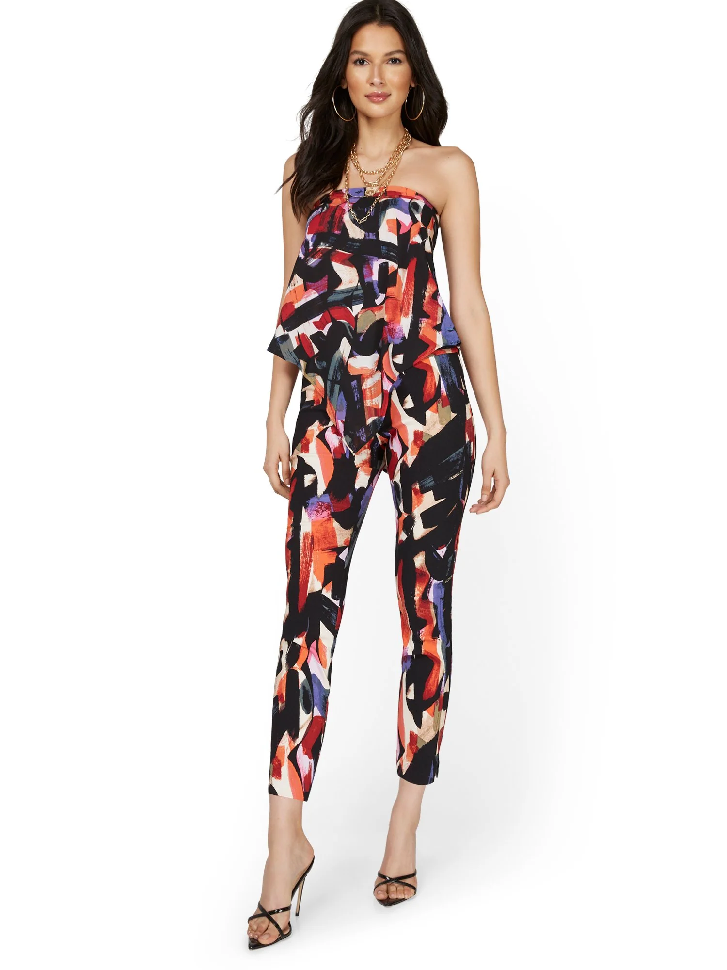 Whitney High-Waisted Pull-On Slim-Leg Ankle Pant - Abstract - Image 4