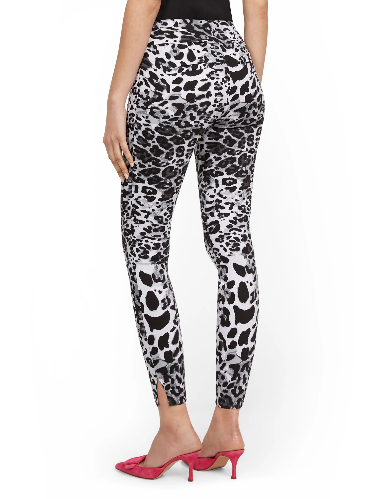 Whitney High-Waisted Pull-On Slim-Leg Ankle Pant - Leopard-Print - Image 3