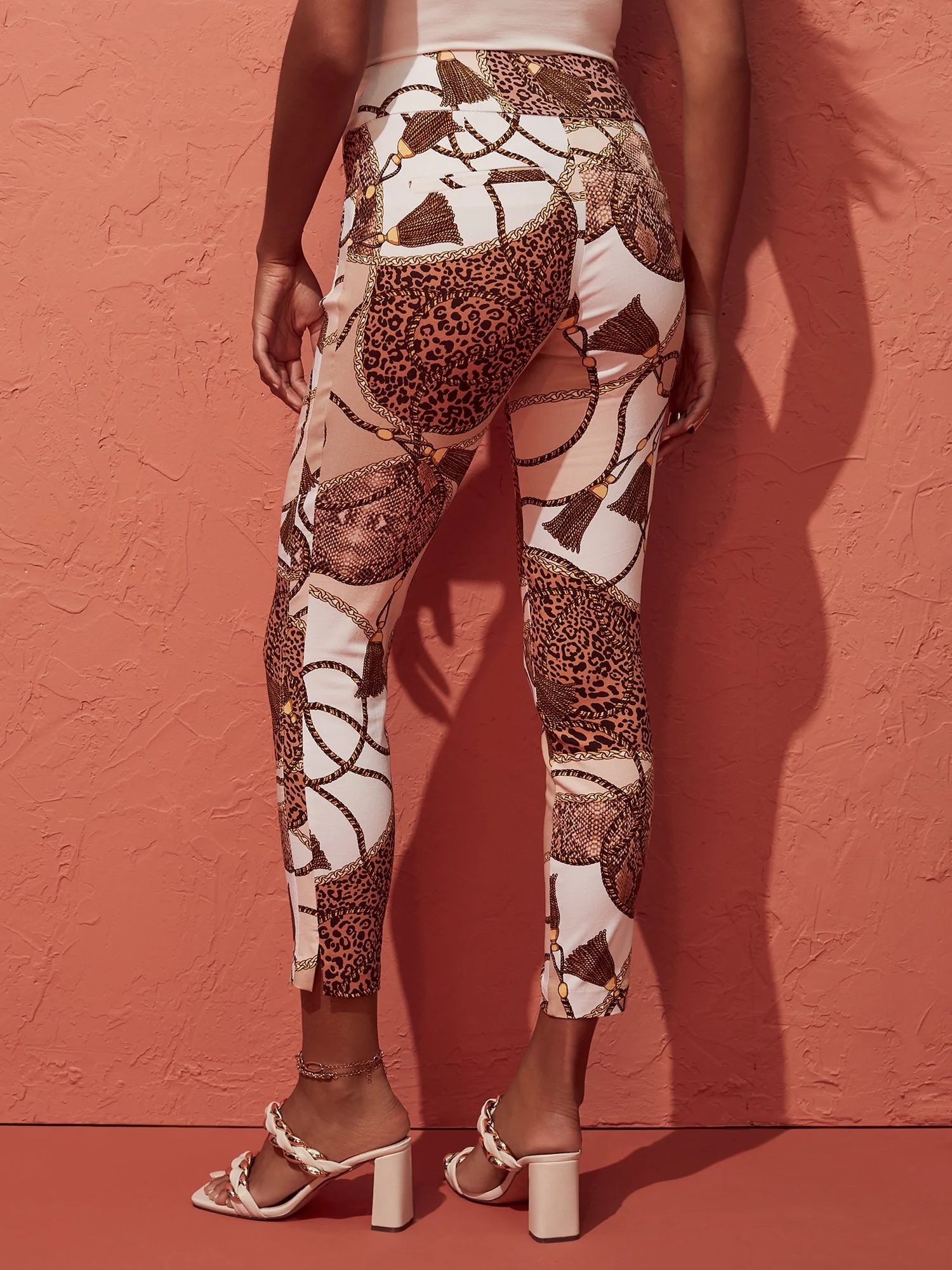 Whitney High-Waisted Pull-On Slim-Leg Ankle Pant - Scarf-Print - Image 3