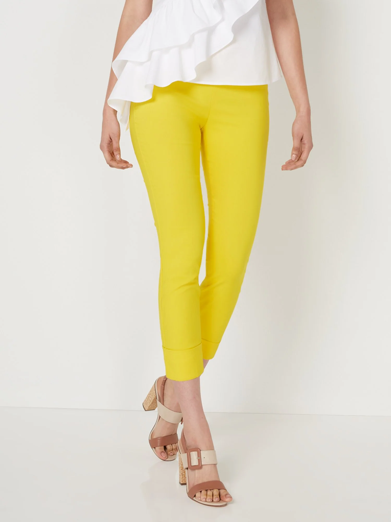 Whitney High-Waisted Pull-On Slim-Leg Capri Pant - Image 44