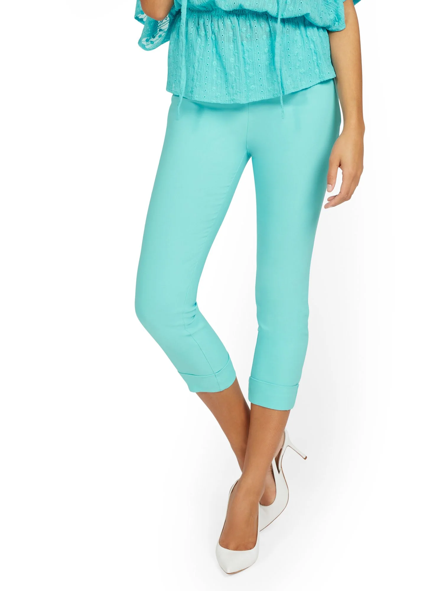 Whitney High-Waisted Pull-On Slim-Leg Capri Pant - Image 60