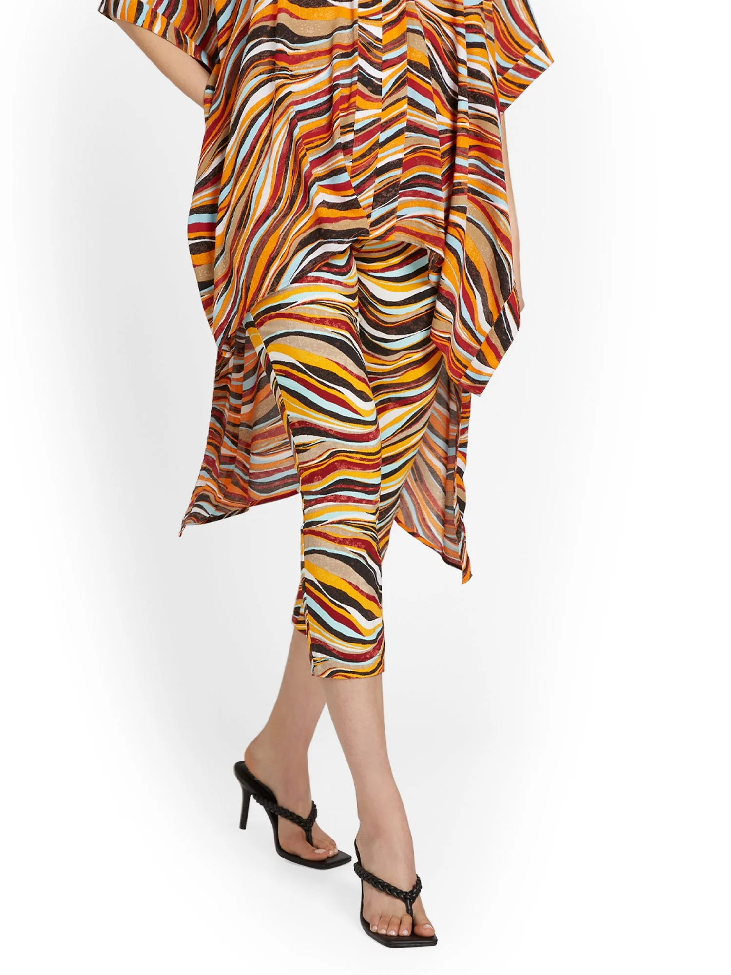 Whitney High-Waisted Pull-On Slim-Leg Capri Pant - Zebra-Print - Image 2