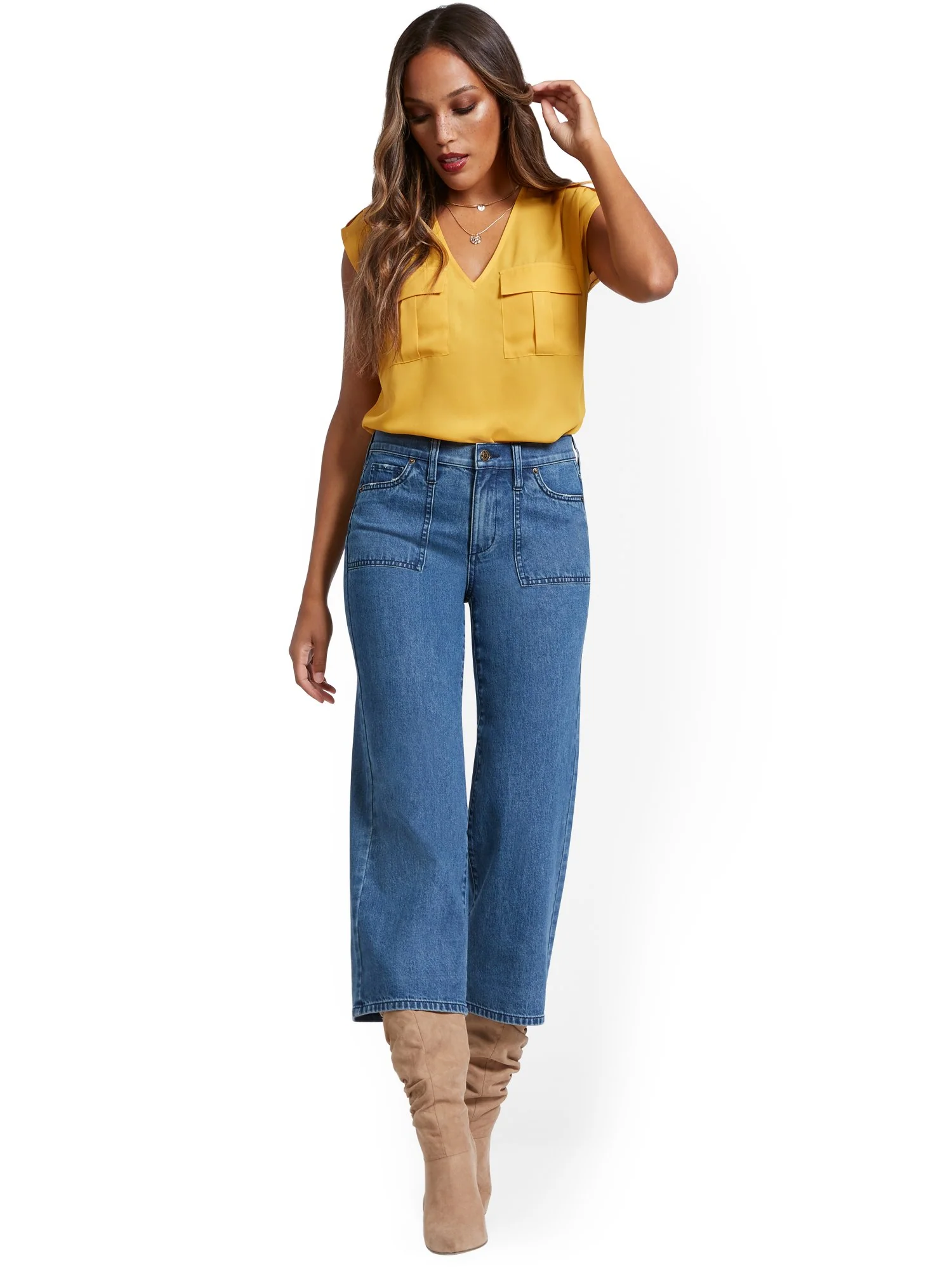 Wide-Leg Capri Jeans - Image 4