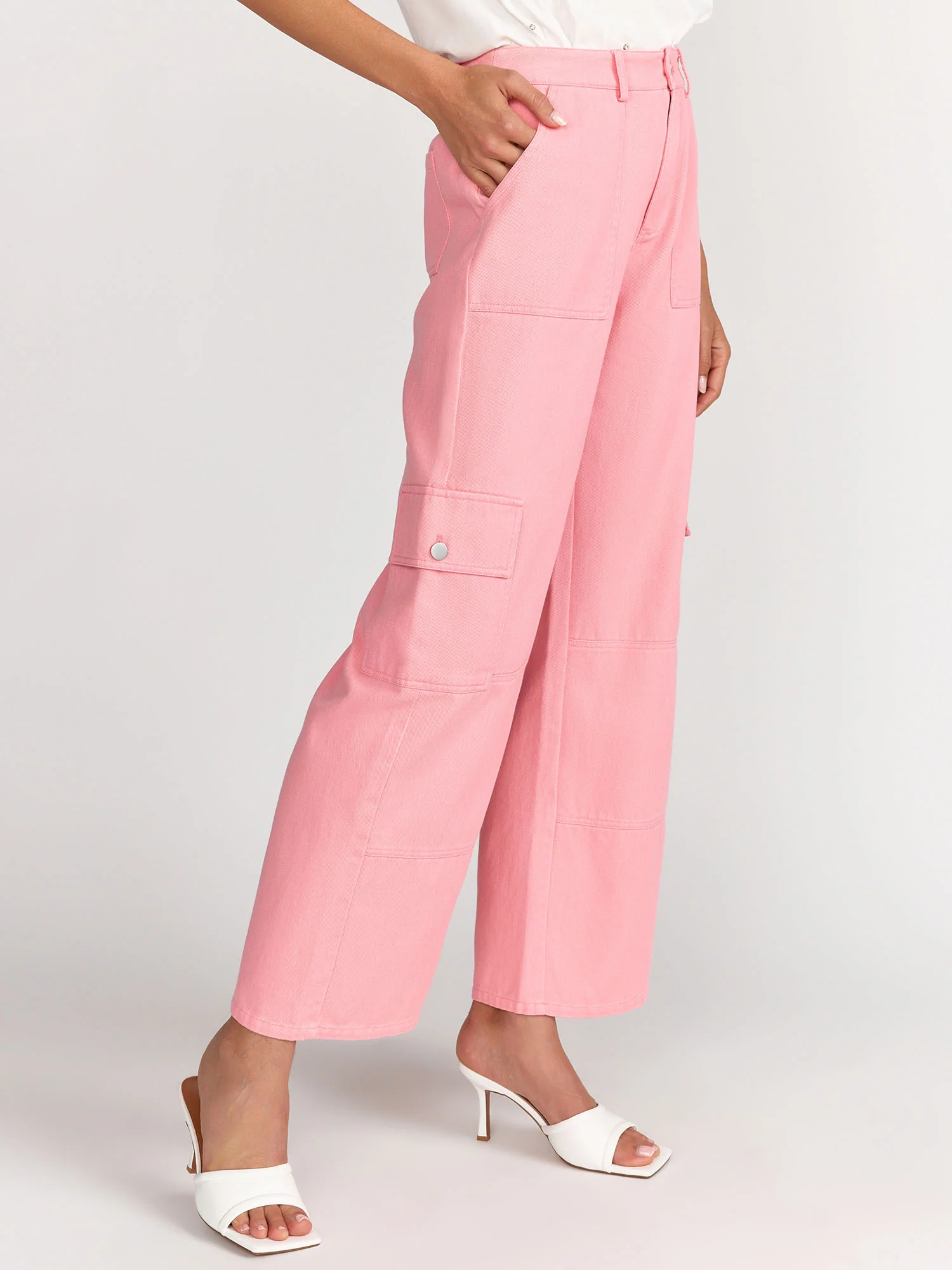 Blue Blush Wide Leg High Rise Cargo Pant - Brands We Love - Image 3