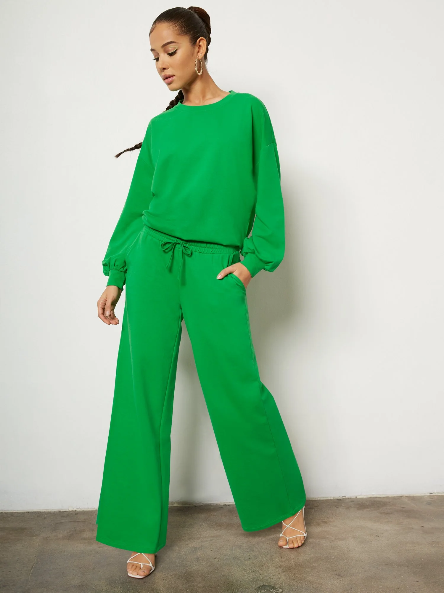 Wide-Leg Drawstring Lounge Pant - Image 12