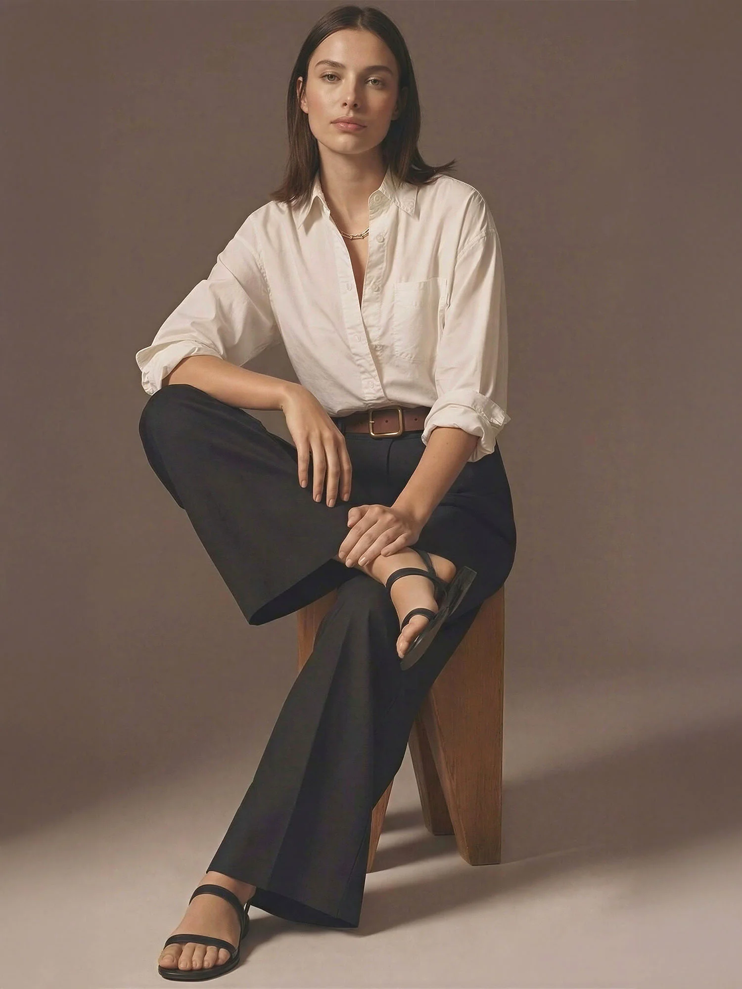 Wide Leg Pleated Pants - Image 2
