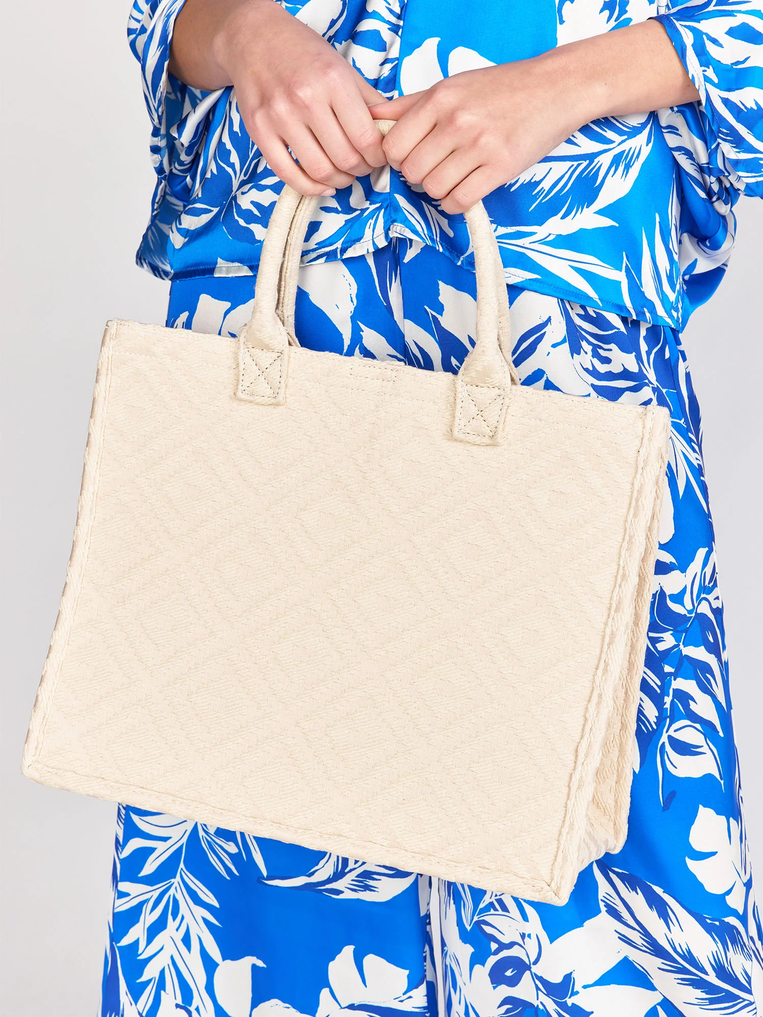 Woven Aztec Canvas Book Tote
