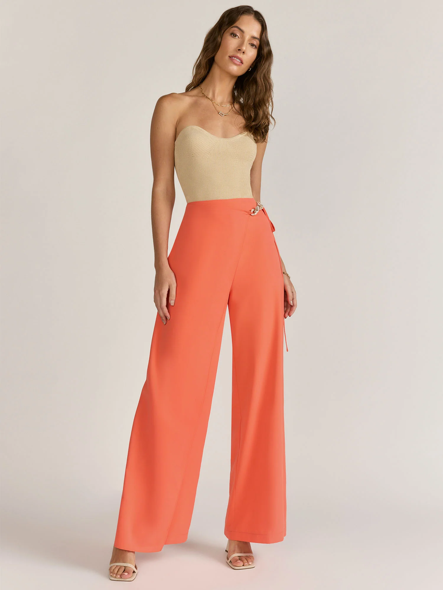 Wrap Tie Wide Leg Trousers - Do + Be - Image 3