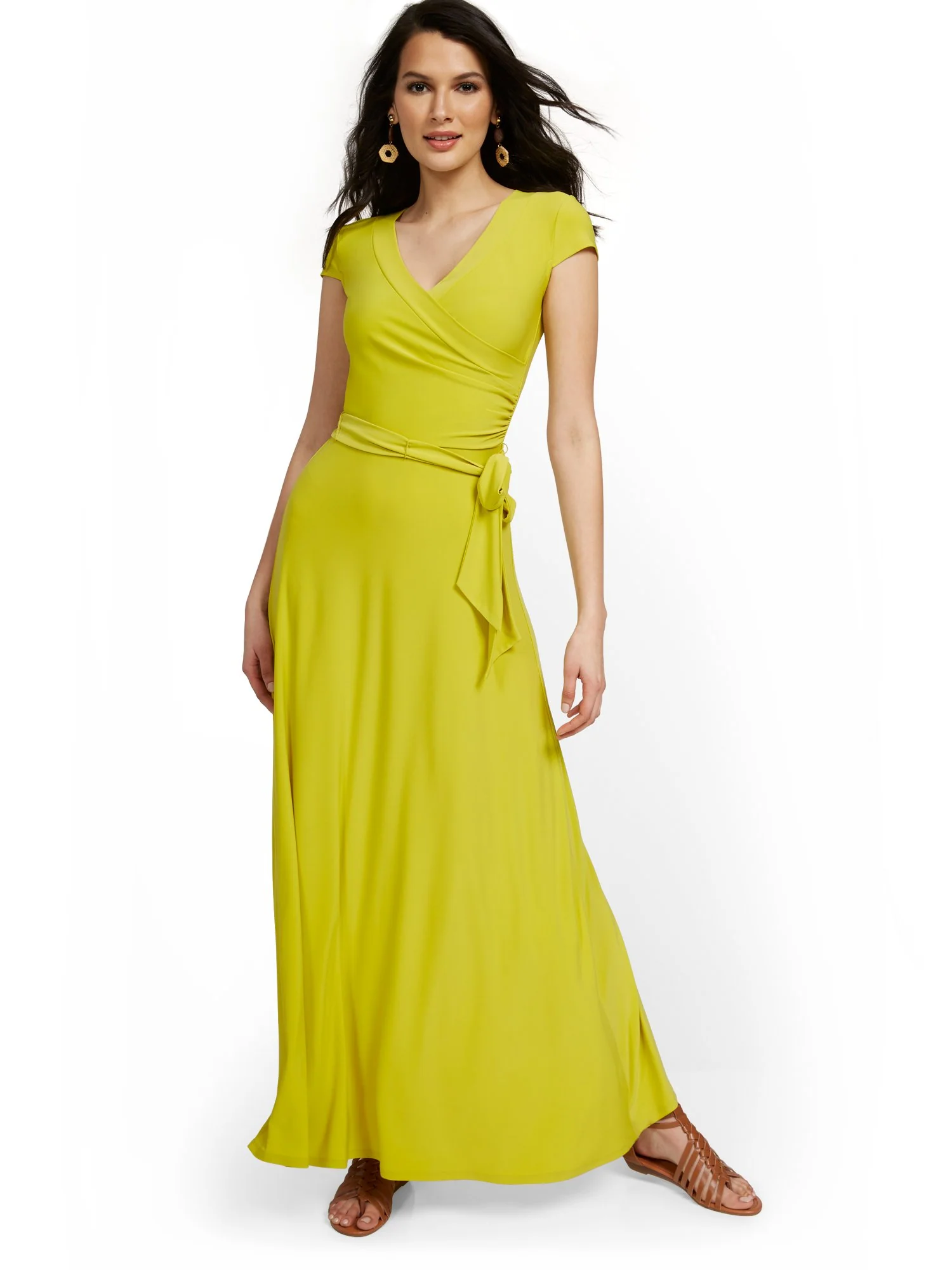 Wrap V-Neck Maxi Dress - Image 14