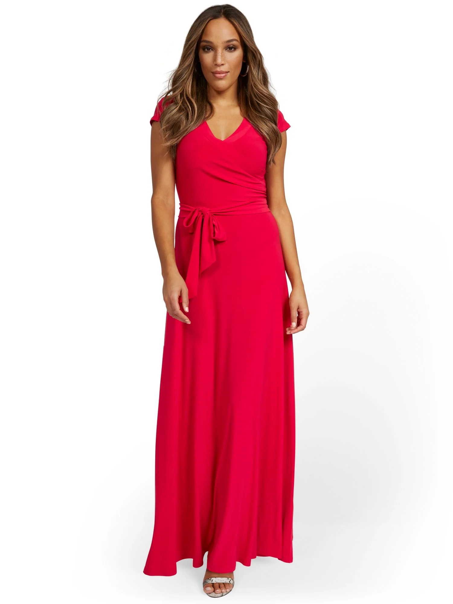 Wrap V-Neck Maxi Dress - Image 5