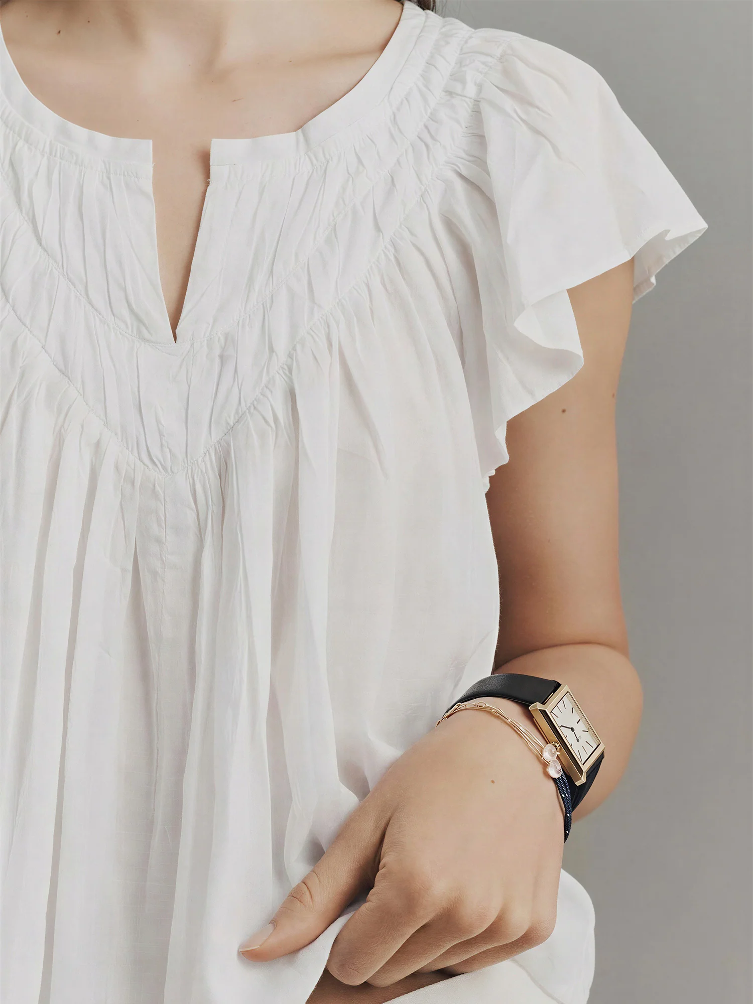 Wren Embroidered Flutter Sleeve Blouse - Image 3