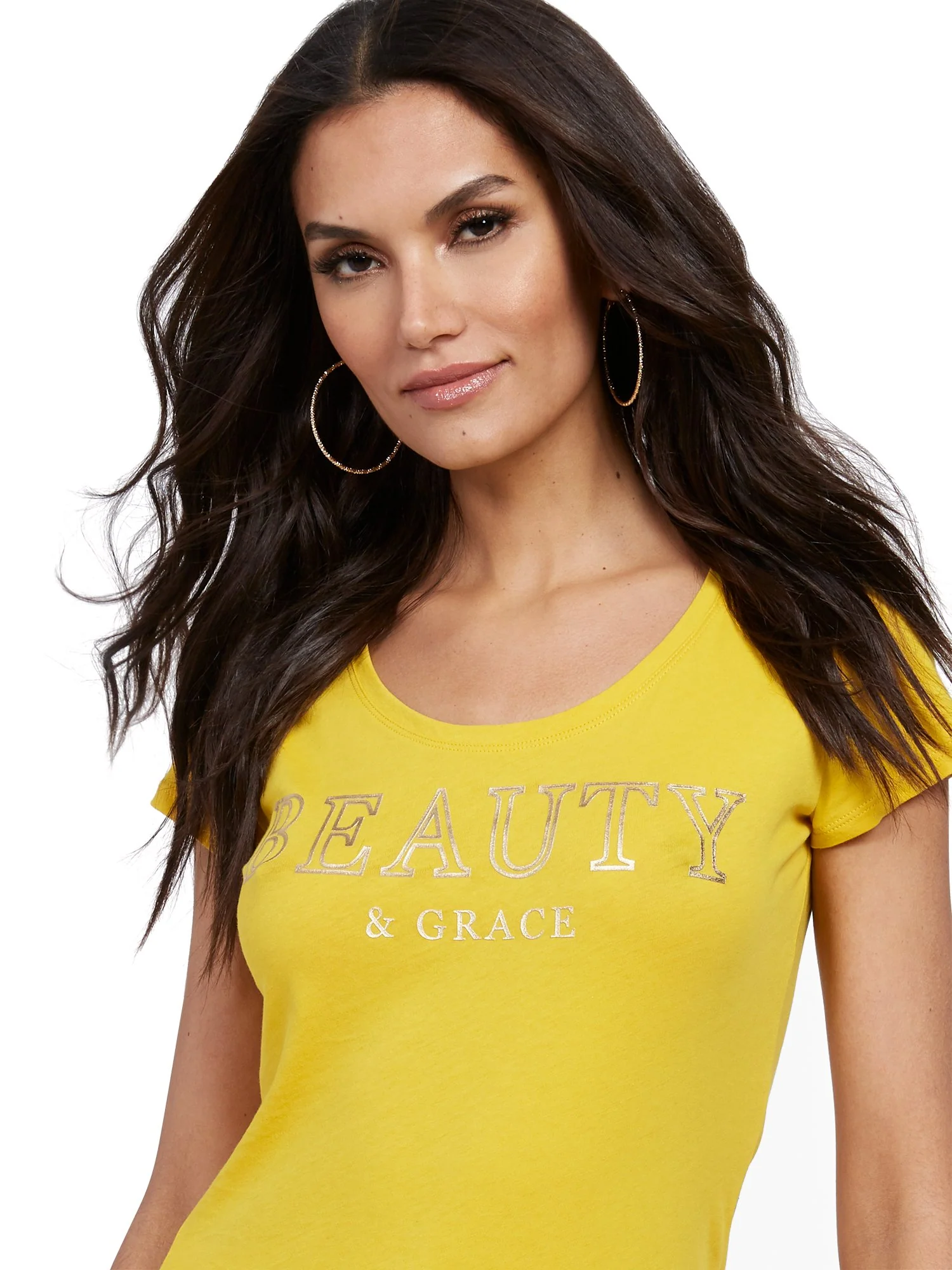 Yellow 'Beauty & Grace' Tee