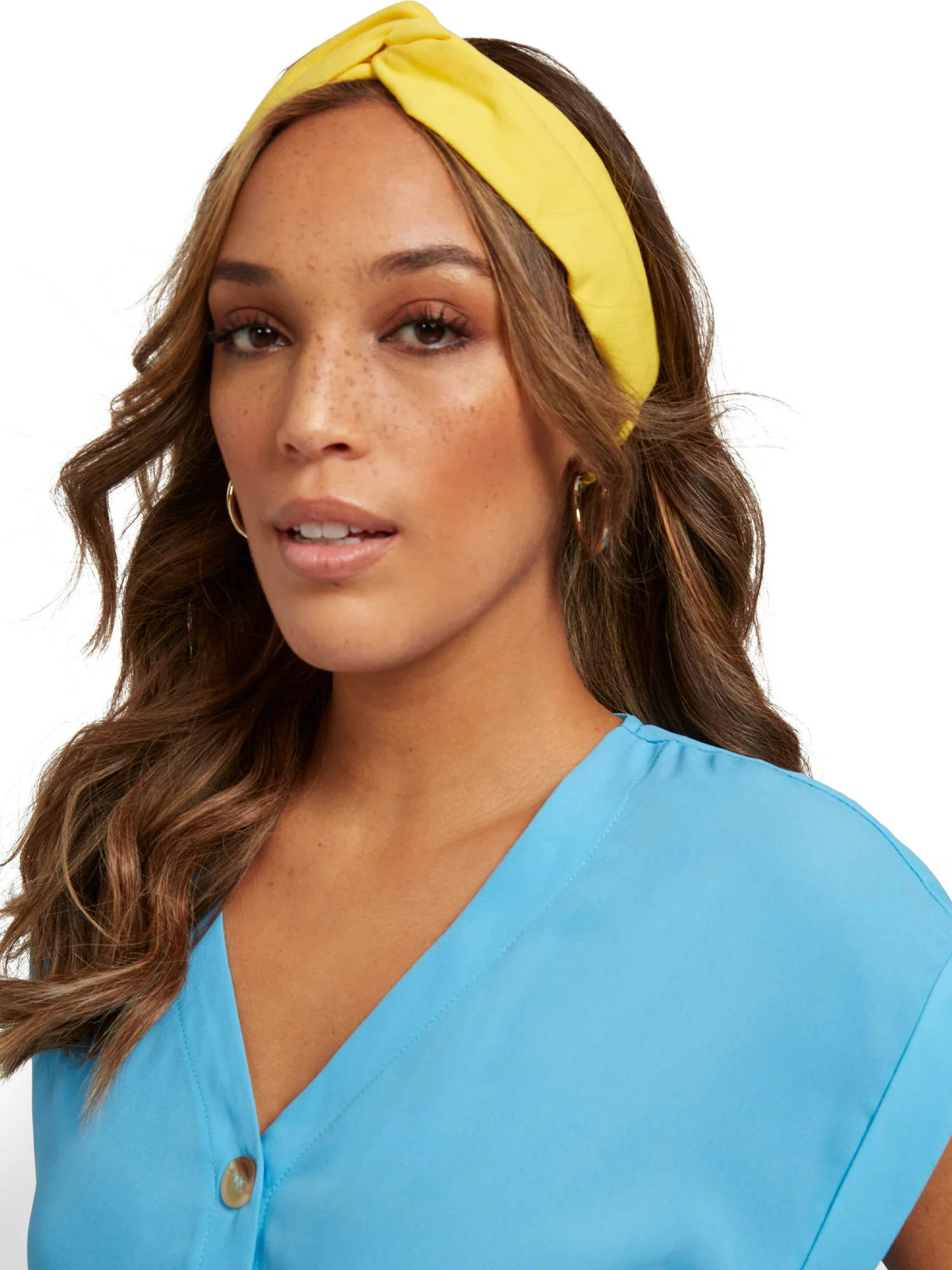 Yellow Soft Twist Headband - Image 2