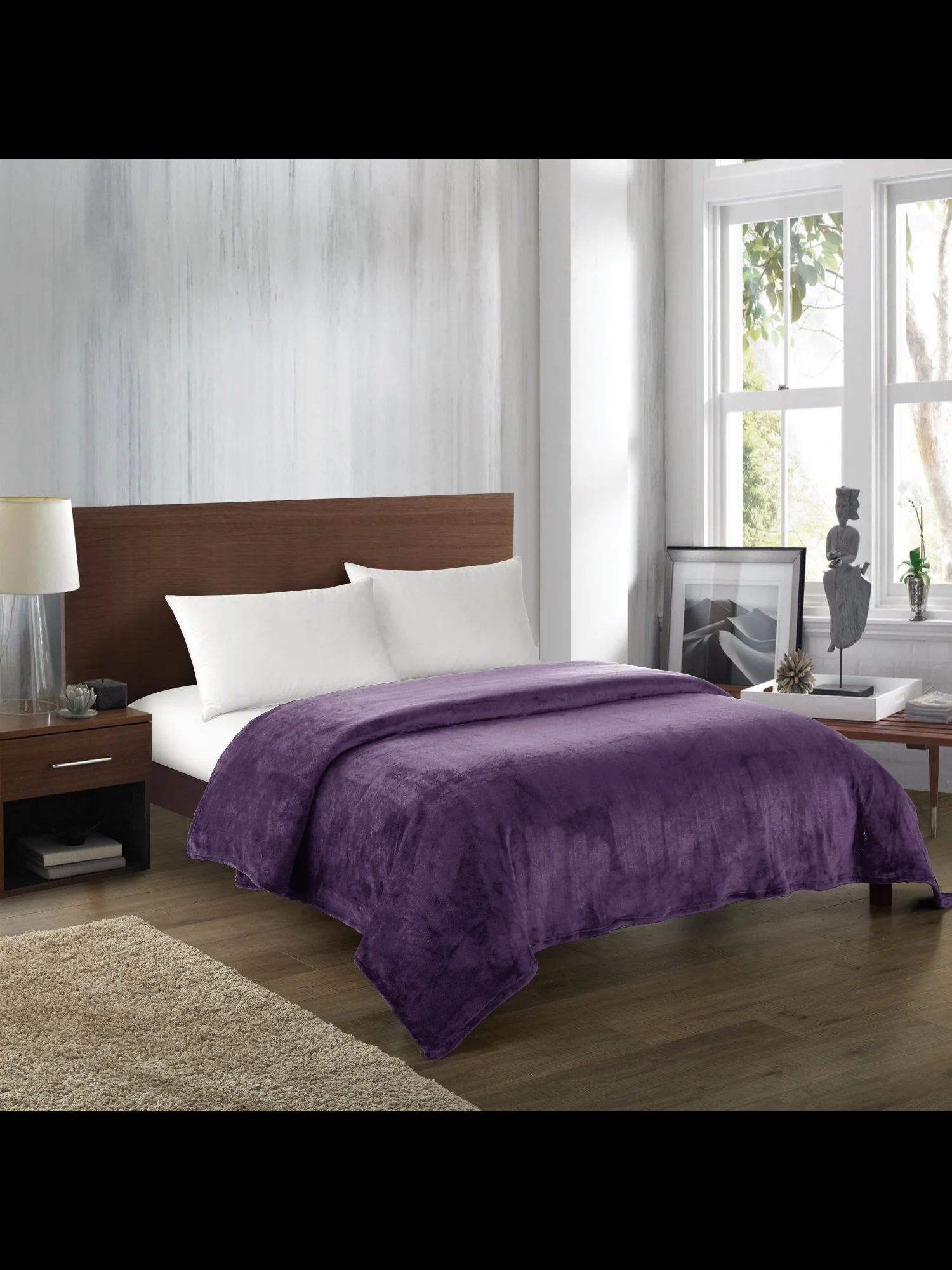 Zahava Full/Queen-Size Ultra Plush Fleece Blanket - NY&C x Chic Home - Image 10