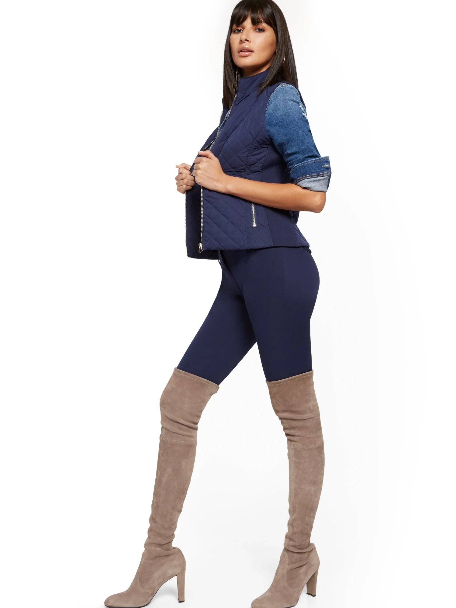 Zip-Front Quilted Vest - Image 10