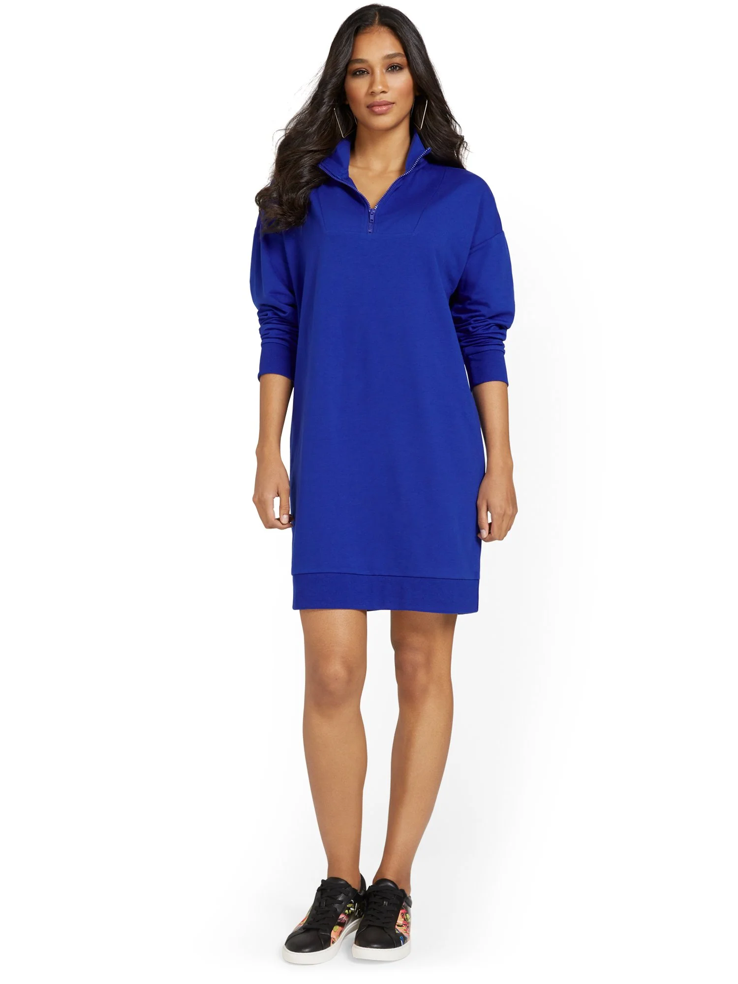 Zip-Front Sweatshirt Dress - Image 6